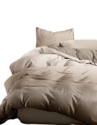 Somnart Lenjerie de pat din finet 4 piese Enjoy Life cearceaf de pat clasic 230 x 220 cm Champagne Silk