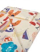 Somnart Lenjerie pentru patut 120x60 cm Bufnite Mari din bumbac cu 3 piese