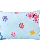 Somnart Perna din bumbac cu imprimeu flori si fluturi 50 x 70 cm