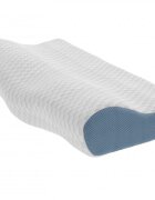 Somnart Perna ergonomica Memory Somnia 3D Air Mesh cu sustinere pentru gat si cap 30 x 50 cm