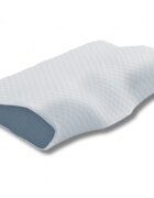 Somnart Perna ergonomica Memory Somnia 3D Air Mesh cu sustinere pentru gat si cap 30 x 50 cm