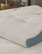 Somnart Perna ergonomica Memory Somnia 3D Air Mesh cu sustinere pentru gat si cap 30 x 50 cm
