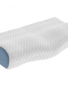 Somnart Perna ergonomica Memory Somnia 3D Air Mesh cu sustinere pentru gat si cap 30 x 50 cm