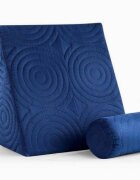 Somnart Perna Relax TV ortopedica pentru citit antireflux cu husa detasabila rezistenta la spalari multiple albastru 60 x 68 x 30 cm