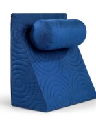 Somnart Perna Relax TV ortopedica pentru citit antireflux cu husa detasabila rezistenta la spalari multiple albastru 60 x 68 x 30 cm