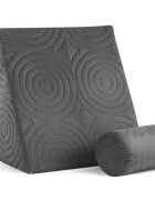 Somnart Perna Relax TV ortopedica pentru citit antireflux cu husa detasabila rezistenta la spalari multiple gri 60 x 68 x 30 cm