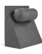 Somnart Perna Relax TV ortopedica pentru citit antireflux cu husa detasabila rezistenta la spalari multiple gri 60 x 68 x 30 cm