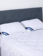 Somnart Pilota de vara din microfibra striata cu model lacrimi alba 150 x 200 cm 200 g