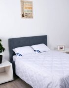 Somnart Pilota de vara din microfibra striata cu model lacrimi alba 150 x 200 cm 200 g