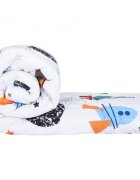 Somnart Pilota din bumbac cu imprimeu rachete 200 x 220 cm 300 gsm