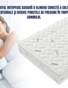 Somnart Saltea cu arcuri Pocket Somnomed Comfort Fit 120x200x30 cm spuma cu memorie si husa tratament antiacarieni fermitate mediu-tare