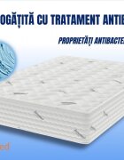 Somnart Saltea cu arcuri Pocket Somnomed Comfort Fit 120x200x30 cm spuma cu memorie si husa tratament antiacarieni fermitate mediu-tare