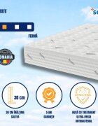 Somnart Saltea cu arcuri Pocket Somnomed Comfort Fit 200x200x30 cm spuma cu memorie si husa tratament antiacarieni