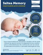 Somnart Saltea cu memorie Memory 70x140x10 cm husa impermeabila model cosmos