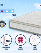 Somnart Saltea cu memorie si arcuri Bambus Super Confort Pocket Multilayer 180 x 200 x 25 cm cu husa matlasata