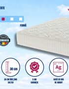 Somnart Saltea cu memorie si arcuri Silver Evolution Pocket Spring 120 x 200 x 30 cm cu husa tricot silver
