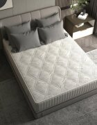 Somnart Saltea cu memorie Silver Relax 200 x 200 x 24 cm cu husa tricot silver