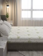 Somnart Saltea din spuma poliuretanica Confort 4Family Aloe Vera 140 x 200 x 14 cm cu husa detasabila