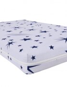 Somnart Saltea ortopedica cu spuma poliuretanica 70x140x10 cm husa impermeabila model stele