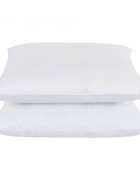 Somnart Set 2 perne Belina din microfibra lavabile la masina alb 60 x 60 cm