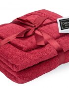 Somnart Set 3 prosoape din bumbac bordeaux Domine pentru fata corp si maini