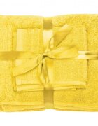 Somnart Set 3 prosoape din bumbac galben pentru fata corp si maini