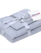 Somnart Set 3 prosoape din bumbac gri pentru fata corp si maini