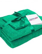 Somnart Set 3 prosoape din bumbac verde pentru fata corp si maini