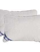 Somnart Set Bella cu pilota 180 x 200 model biscuite si 2 perne 50 x 70 cm din bumbac gri