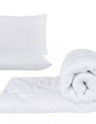Somnart Set cu pilota 220 x 200 cm si 2 perne matlasate 50 x 70 cm alb