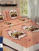 Somnart Set husa de pat din finet cu 2 fete de perna Soft Magnolia 160 x 200 cm
