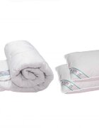 Somnart Set HypoallergenicMed cu pilota 180 x 200 cm si 2 perne 50 x 70 cm din microfibra matlasata
