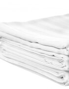 Somnart Set lenjerie de pat alba din bumbac damasc cu 4 piese pentru 2 persoane 220x260 cm