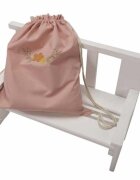 Somnart Set paturica perna si rucsac cu broderie din in roz