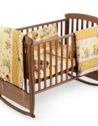 Somnart Set pentru patut Honey cearceaf cu elastic pentru saltea 120x60 cm pernuta pilota aparatori laterale
