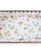 Somnart Set pentru patut Jungle cearceaf cu elastic pentru saltea 120x60 cm pernuta pilota aparatori laterale