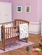 Somnart Set pentru patut Ursuleti cearceaf cu elastic pentru saltea 120x60 cm pernuta pilota aparatori laterale