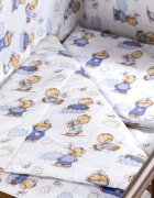 Somnart Set pentru patut Ursuleti cearceaf cu elastic pentru saltea 120x60 cm pernuta pilota aparatori laterale