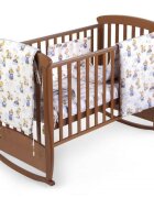 Somnart Set pentru patut Ursuleti cearceaf cu elastic pentru saltea 120x60 cm pernuta pilota aparatori laterale