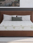 Somnart Topper Aloe Vera cu husa detasabila si lavabila 140 x 200 x 4 cm fermitate medie