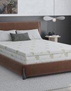 Somnart Topper Aloe Vera cu husa detasabila si lavabila 140 x 200 x 5 cm fermitate medie