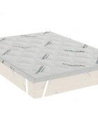 Somnart Topper Hypoallergenicmed antibacteria 140 x 200 x 7 cm cu elastic husa detasabila si lavabila
