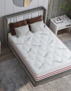 Somnart Topper Hypoallergenicmed Antibacteria cu husa detasabila si lavabila 90 x 200 x 5 cm