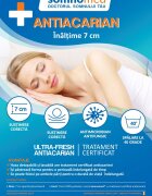 Somnart Topper Somnomed Antiacaria cu husa detasabila si lavabila 90 x 200 x 7 cm