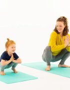 Soul Mates Set yoga mama-copil saltele asortate si carduri incluse Earth turcoaz