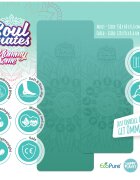 Soul Mates Set yoga mama-copil saltele asortate si carduri incluse Earth turcoaz