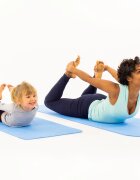 Soul Mates Set Yoga mama si copil saltele asortate si carduri incluse Wave albastru