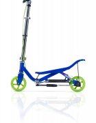 Space Scooter Trotineta X360 Series Junior Albastru ghidon reglabil pliabila suspensii greutate suportata 60 kg varsta 4 ani+