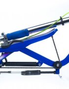 Space Scooter Trotineta X360 Series Junior Albastru ghidon reglabil pliabila suspensii greutate suportata 60 kg varsta 4 ani+