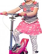 Space Scooter Trotineta X360 Series Junior Roz ghidon reglabil pliabila suspensii greutate suportata 60 kg varsta 4 ani+